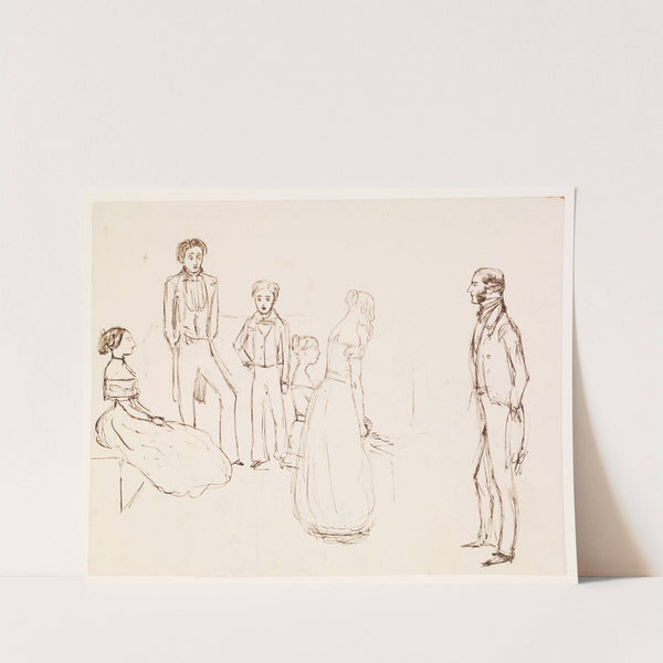 Sketch of an Evening Party by Sir John Everett Millais