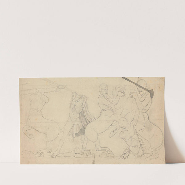 Sketch of Centaurs and Lapiths From a Frieze by William Pars