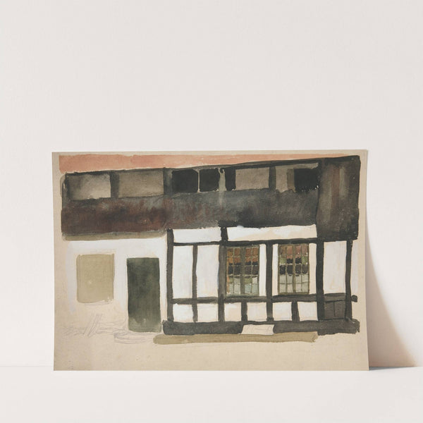 Sketch of exterior of a Tudor house (1982) by Edwin Austin Abbey