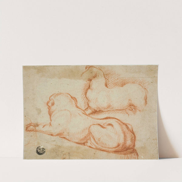 Sketch of Horse and Dog by Dirk Valkenburg