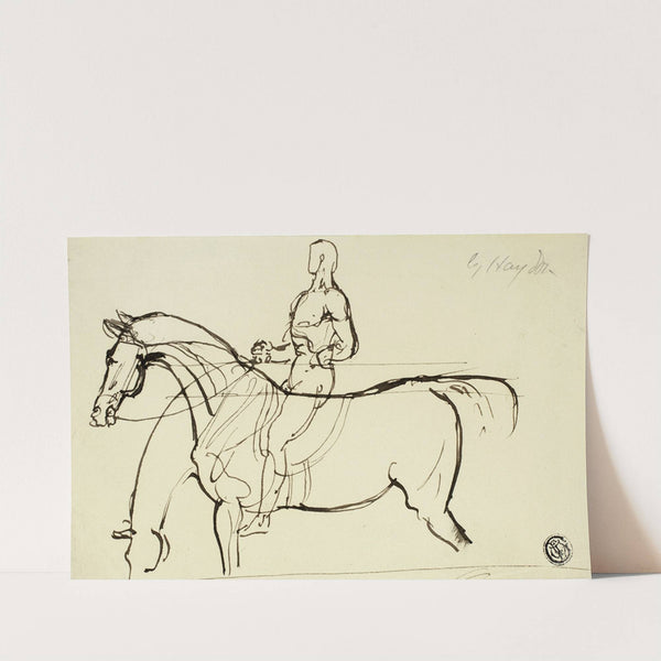 Sketch of Horse and Rider by Benjamin Robert Haydon