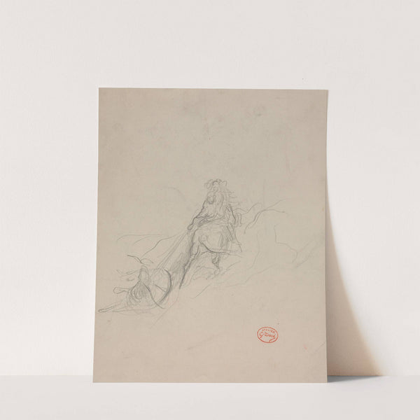 Sketch of Hunting Scene (verso) (c. 1868) by Gustave Doré