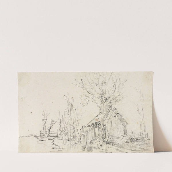 Sketch of Landscape with Cottage (c. 1630) by Jan van Goyen