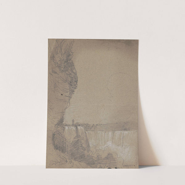 Sketch of Niagara Falls, including Terrapin Tower (1850-1860) by James Fuller Queen