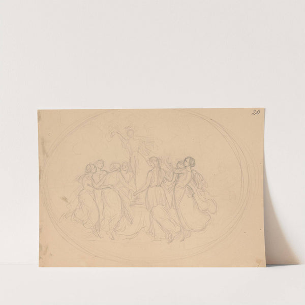 Sketch of the composition to the scene from the first act of the 'Giselle' ballet by Józef Simmler