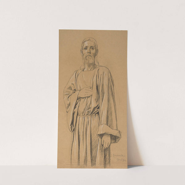 Sketch of the figure of Christ (1896) by Hans Thoma