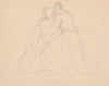 Sketch of the figure to the group of the Virgin Mary and Mary Magdalene to the painting ‘Entombment’