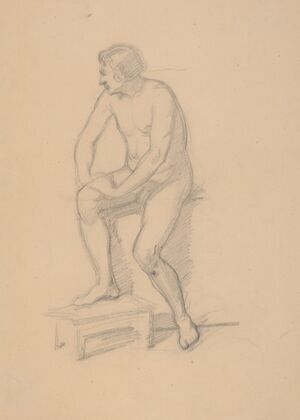Sketch of the king figure for the painting ‘Death of Barbara RadziwiÅÅ’