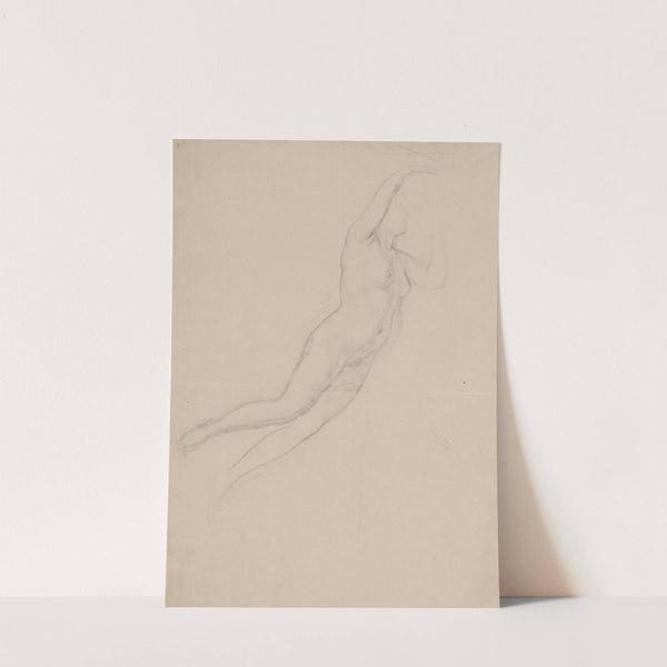 Sketch of the Psyche character to the ceiling 'Wedding procession of Cupid and Psyche' by Józef Simmler