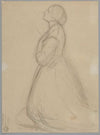 Sketch of the queen figure for the painting ‘Queen Jadwiga’s Oath’