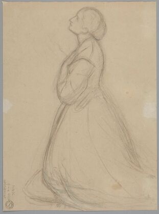 Sketch of the queen figure for the painting ‘Queen Jadwiga’s Oath’