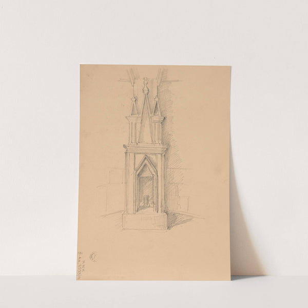 Sketch of the ruins of the castle in Smoleń by Józef Simmler