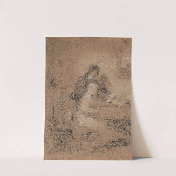 Sketch of Two Figures in an Interior; One Seated, One Standing by William Mulready