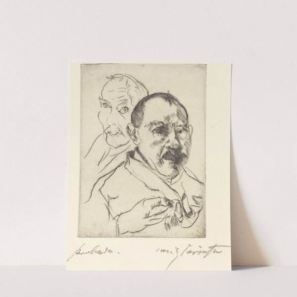 Sketch of Two Male Heads (Self-Portraits) (1915) by Lovis Corinth