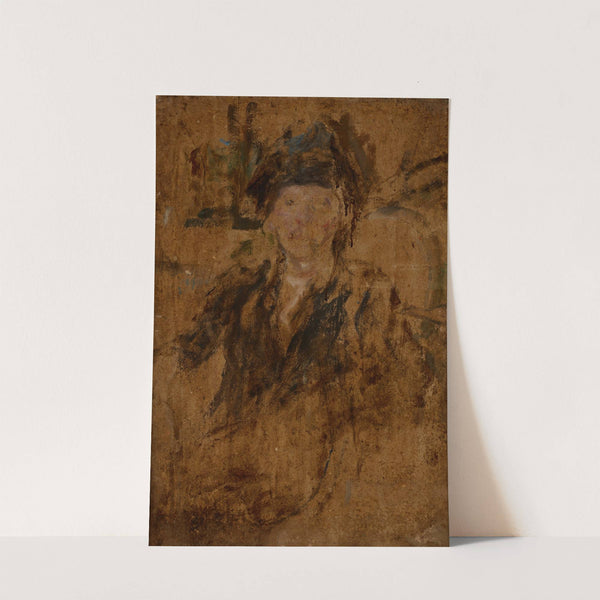 Sketch Portrait of a Woman in a Hat by Olga Boznanska