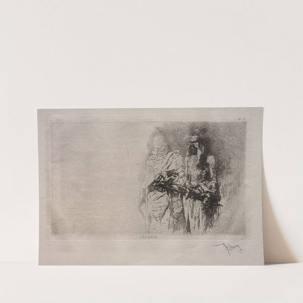 Sketch (Two Arabian Figures) (c. 1865) by Mariano Fortuny Marsal