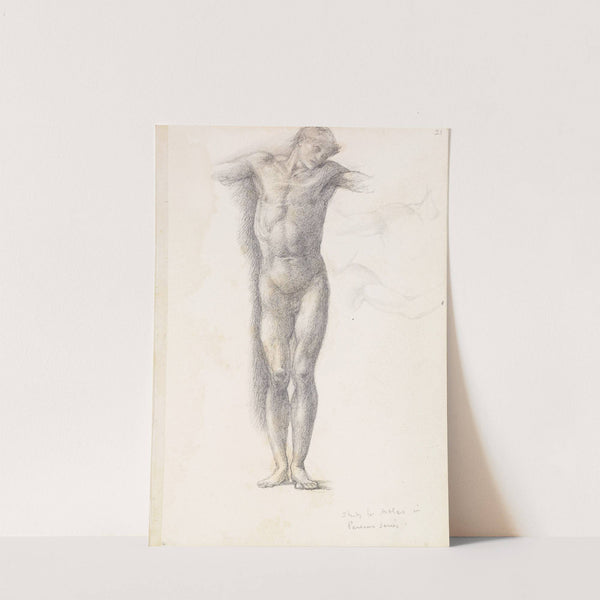Sketchbook - Study for Atlas in Atlas Turned to Stone by Sir Edward Coley Burne-Jones