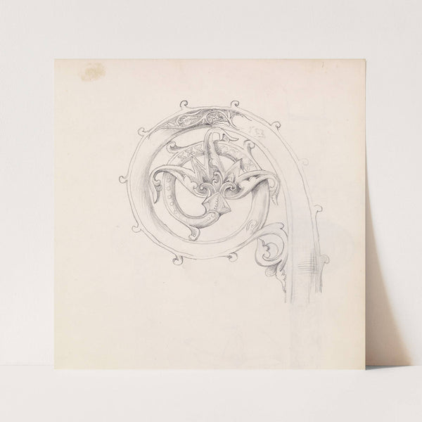 Sketchbook – Study for Head of Crozier by Sir Edward Coley Burne-Jones