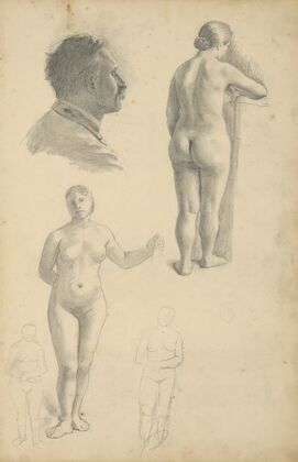Sketchbook with figural studies