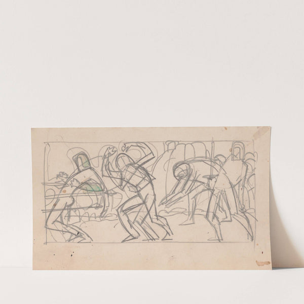 Sketches and drawings related to ‘Der Soldat in der deutschen Vergangenheit’, by George Liebe (1915) by Winold Reiss