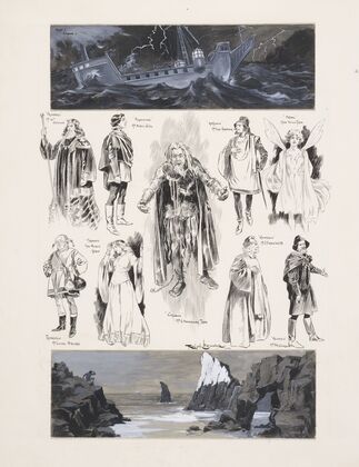 Sketches at the production of the Tempest at His Majesty’s Theatre (1904) — size preview
