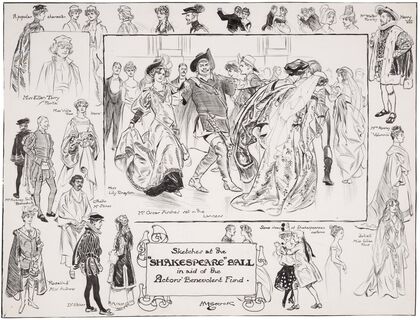 Sketches at the Shakespeare Ball in aid of the Actor’s Benevolent Fund (1905)
