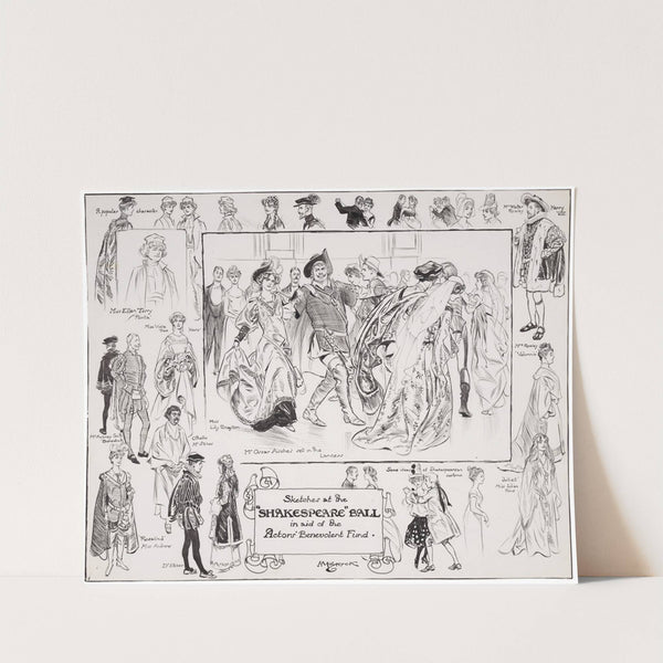 Sketches at the Shakespeare Ball in aid of the Actor’s Benevolent Fund (1905) by Henry Matthew Brock