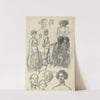 Sketches for 'Lovers on a Bench' by Théophile Alexandre Steinlen