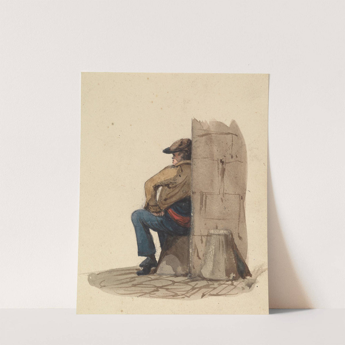 Sketches from Life in Paris; Man in Blue Trousers (ca. 1835) by Ambrose Poynter