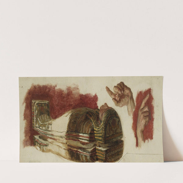 Sketches of a mummy and hands – Studies for “Allegory of Science” (between 1881 and 1888) by Henryk Rodakowski