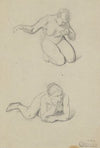 Sketches of a nude female