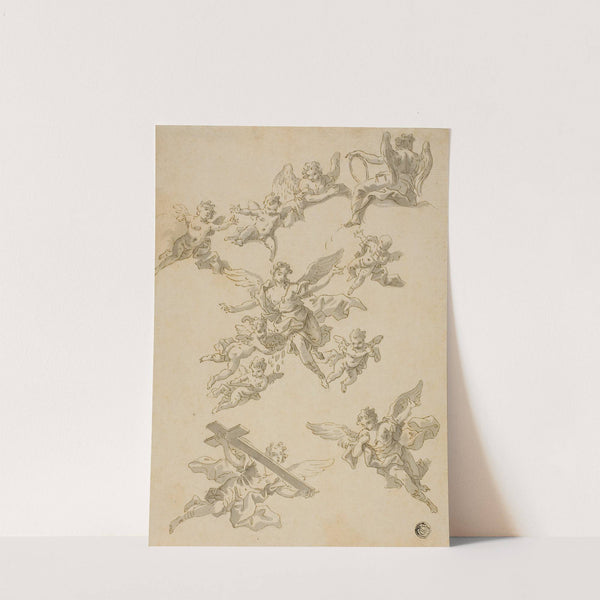 Sketches of Angels and Putti by Daniel Gran