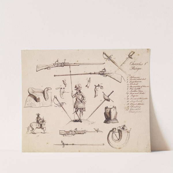 Sketches of Armour - Study for Charles I by Sir John Everett Millais