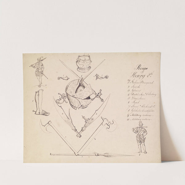 Sketches of Armour - Study for Henry VIII by Sir John Everett Millais