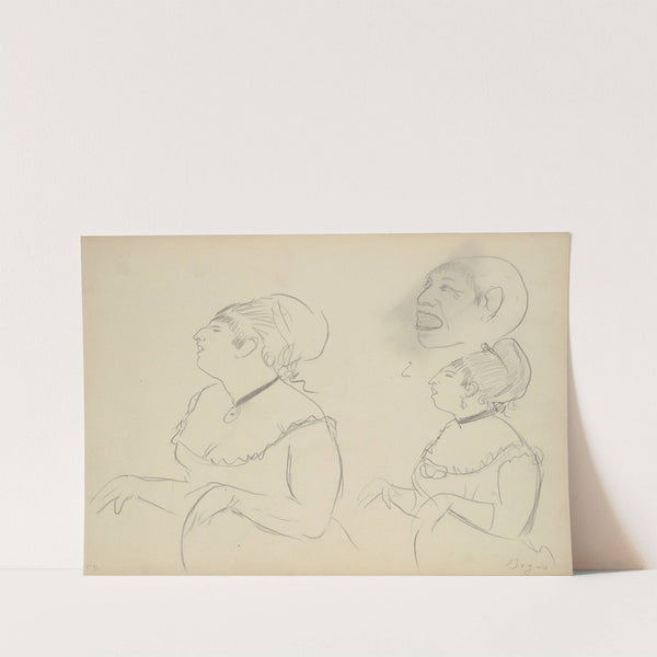 Sketches of Café Singers (1877) by Edgar Degas
