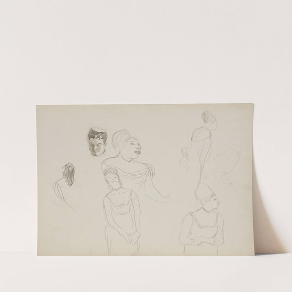 Sketches of Café Singers (1877) by Edgar Degas