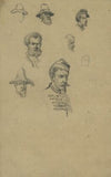 Sketches of characters on the roadside