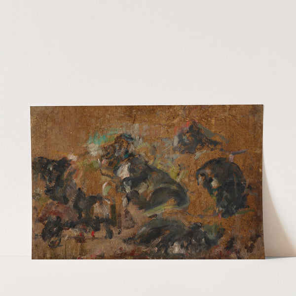 Sketches of Dogs by Olga Boznanska