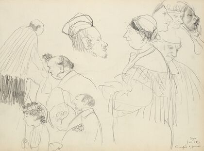 Sketches of Figures at a Funeral