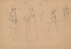 Sketches of figures in folk costumes of Kuyavia