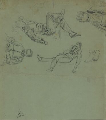 Sketches of figures in repose