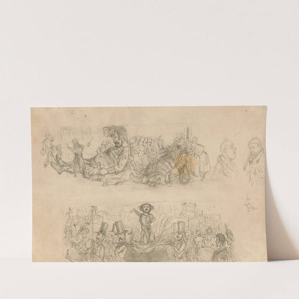 Sketches of Gog and Magog Julian in Punch’s theatrical portraits (1864) by John Leech