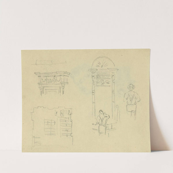 Sketches of interior details (1860-1865) by Alfred Rudolph Waud