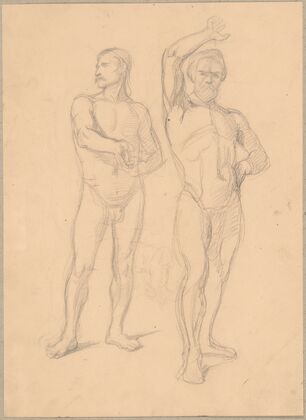 Sketches of nude males to the painting ‘Martyrdom of St. Matthias’