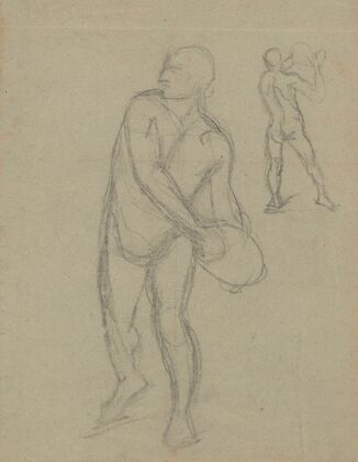 Sketches of two male nudes for the painting ‘Martyrdom of St. Matthias’