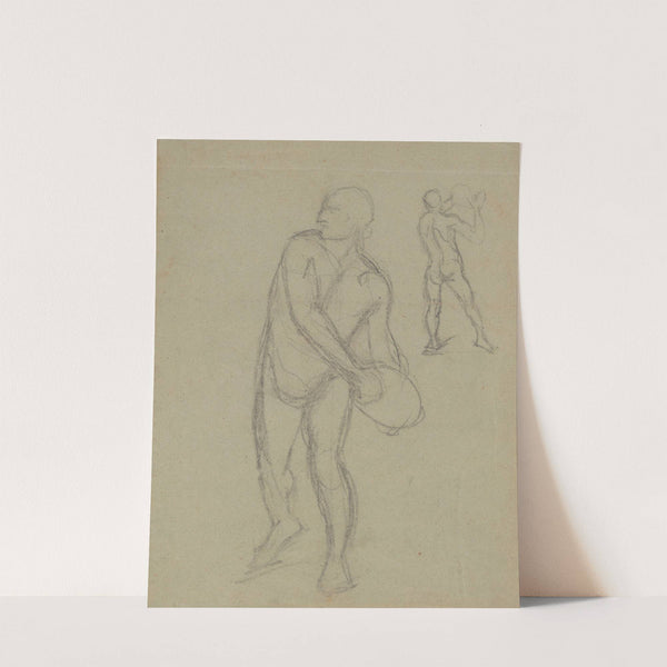 Sketches of two male nudes for the painting 'Martyrdom of St. Matthias' by Józef Simmler