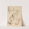 Sketches of Various Hands and Heads by Hamlet Winstanley