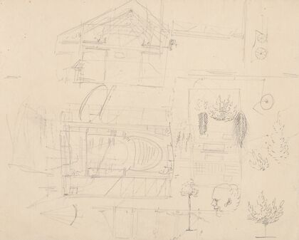 Sketches, perhaps for a house or theater