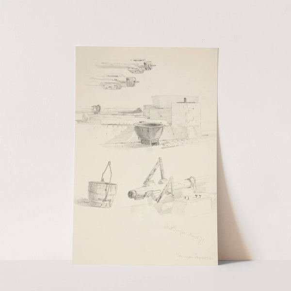 Sketches; Spars and Buckets (1871) by Truman Seymour