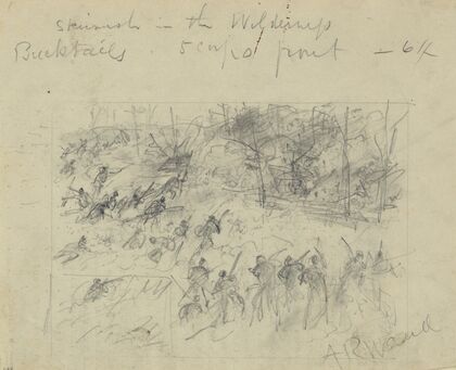 Skirmish in the Wilderness. Bucktails. 5 Corps point. ’64